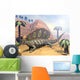 Edaphosaurus Dinosaur Walking Desert Wall Decal