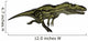 Torvosaurus Dinosaur Running White Wall Decal