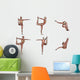 Six Different Views Dancer Wall Decal