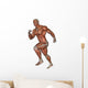 Muscular Man Running Wall Decal Design 1