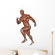 Muscular Man Running Wall Decal Design 1