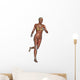 Muscular Woman Running Wall Decal