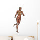 Muscular Woman Running Wall Decal