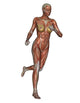 Muscular Woman Running Wall Decal