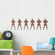 Set Six Men Showing Wall Decal