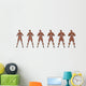 Set Six Men Showing Wall Decal
