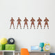 Set Six Men Showing Wall Decal