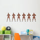 Set Six Men Showing Wall Decal