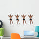 Set Four Men Showing Wall Decal