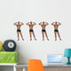 Set Four Men Showing Wall Decal