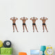 Set Four Men Showing Wall Decal