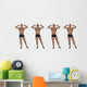 Set Four Men Showing Wall Decal