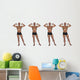 Set Four Men Showing Wall Decal
