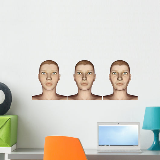 Portrait Female Showing Aging Wall Decal
