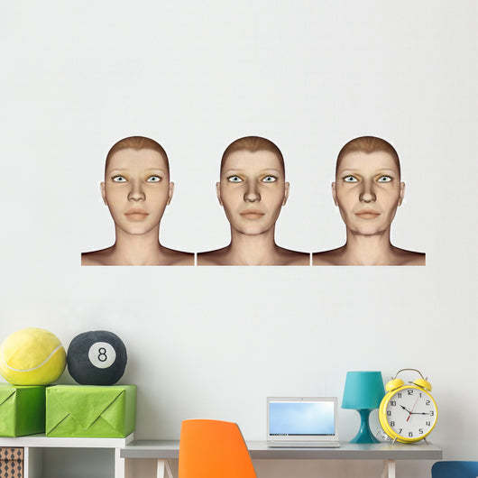 Portrait Female Showing Aging Wall Decal