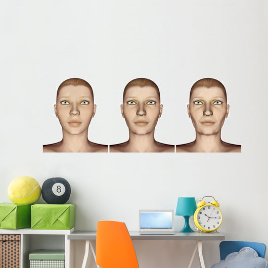 Portrait Female Showing Aging Wall Decal