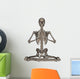 Front Human Skeleton Meditation Wall Decal Design 2