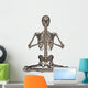 Front Human Skeleton Meditation Wall Decal Design 2