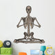 Front Human Skeleton Meditation Wall Decal Design 2