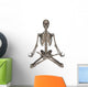 Front Human Skeleton Meditation Wall Decal Design 1