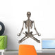 Front Human Skeleton Meditation Wall Decal Design 1