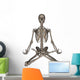 Front Human Skeleton Meditation Wall Decal Design 1