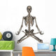 Front Human Skeleton Meditation Wall Decal Design 1