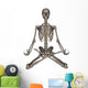 Front Human Skeleton Meditation Wall Decal Design 1