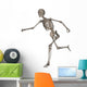 Front Human Skeleton Running Wall Decal