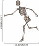 Front Human Skeleton Running Wall Decal