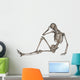Front Human Skeleton Posing Wall Decal