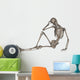 Front Human Skeleton Posing Wall Decal