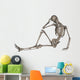 Front Human Skeleton Posing Wall Decal
