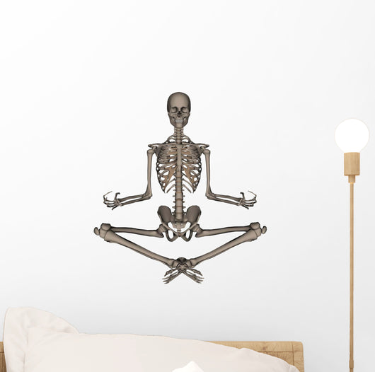 Meditating Skeleton Decal
