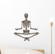 Front Human Skeleton Meditating Wall Decal