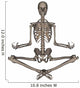 Front Human Skeleton Meditating Wall Decal