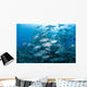 School Bigeye Jacks Swimming Wall Decal Design 3