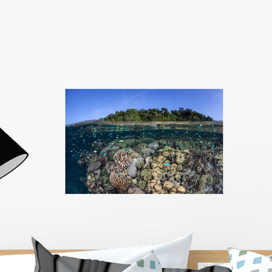 Diverse Coral Reef Grows Wall Decal Design 1
