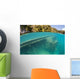 Snorkeler Swims above Shipwreck Wall Decal Design 2