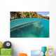 Snorkeler Swims above Shipwreck Wall Decal Design 2