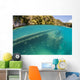 Snorkeler Swims above Shipwreck Wall Decal Design 2