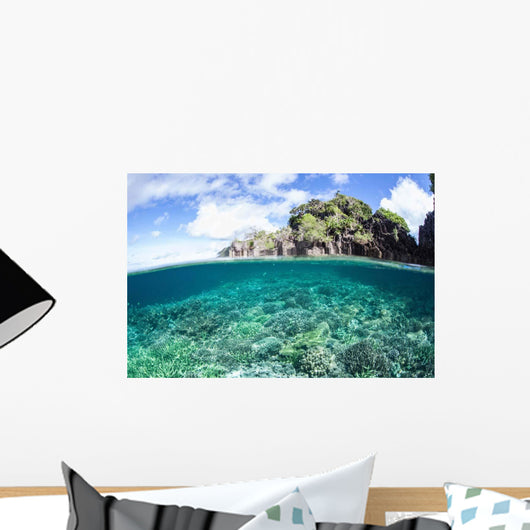 Beautiful Coral Reef Grows Wall Decal Design 4
