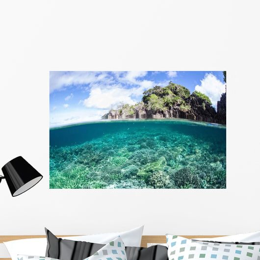 Beautiful Coral Reef Grows Wall Decal Design 4