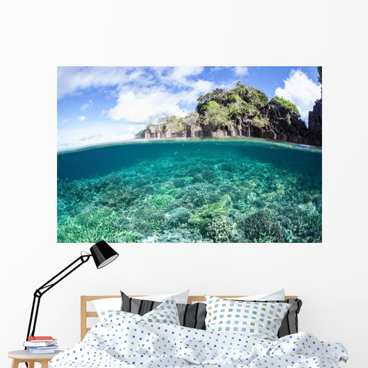 Beautiful Coral Reef Grows Wall Decal Design 4