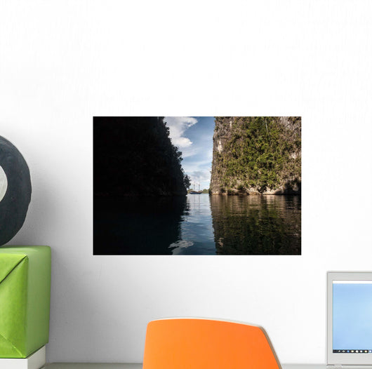 Rugged Limestone Islands Frame Wall Decal Design 4