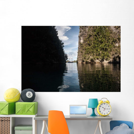Rugged Limestone Islands Frame Wall Decal Design 4