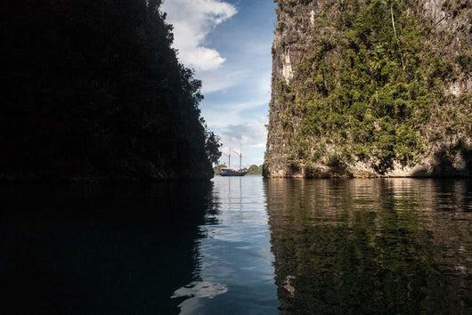 Rugged Limestone Islands Frame Wall Decal Design 4