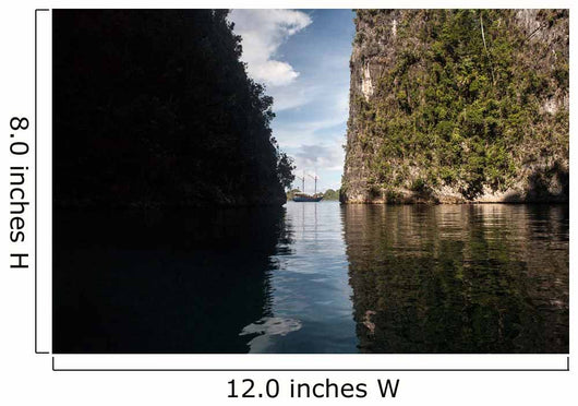 Rugged Limestone Islands Frame Wall Decal Design 4