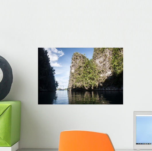 Rugged Limestone Islands Frame Wall Decal Design 3