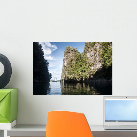 Rugged Limestone Islands Frame Wall Decal Design 3